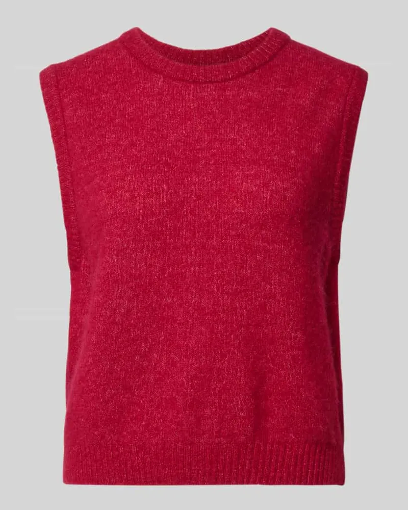 American Vintage Pullunder aus Woll-Mix mit Rundhalsausschnitt Modell 'VITOW Bordeaux