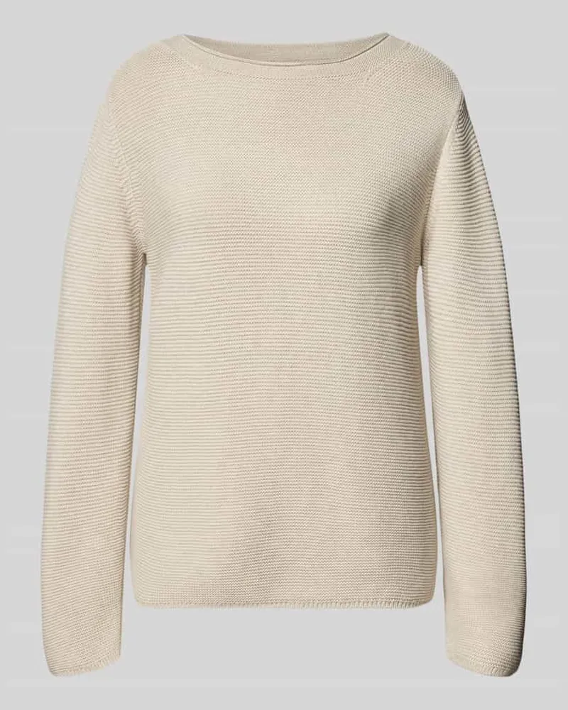 Marc O'Polo Regular Fit Pullover aus reiner Baumwolle Stein