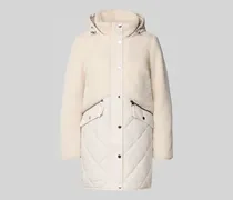 Regular Fit Teddy-Mantel mit Stepp-Anteil