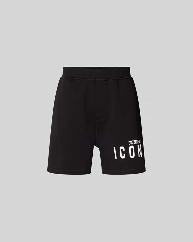 Dsquared2 Sweatshorts mit elastischem Bund Black