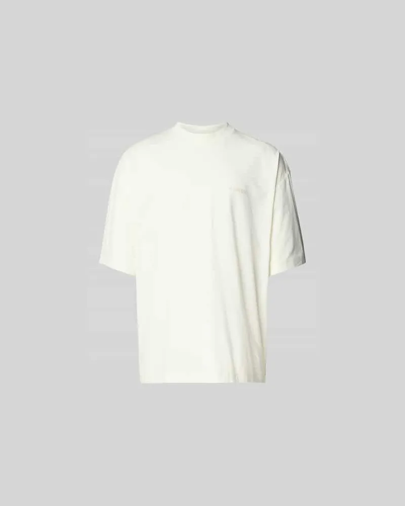 VETEMENTS Regular Fit T-Shirt mit Logo-Stitching Offwhite
