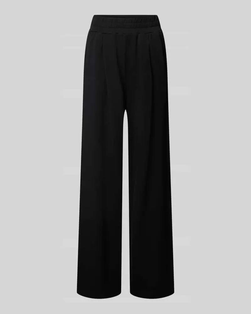 Varley Wide Leg Stoffhose mit Raffungen Black