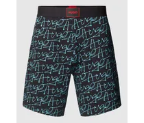 Regular Fit Shorts mit Label-Patch Modell 'Handwritten