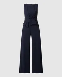 Vera Mont Jumpsuit mit U-Boot-Ausschnitt Dunkelblau