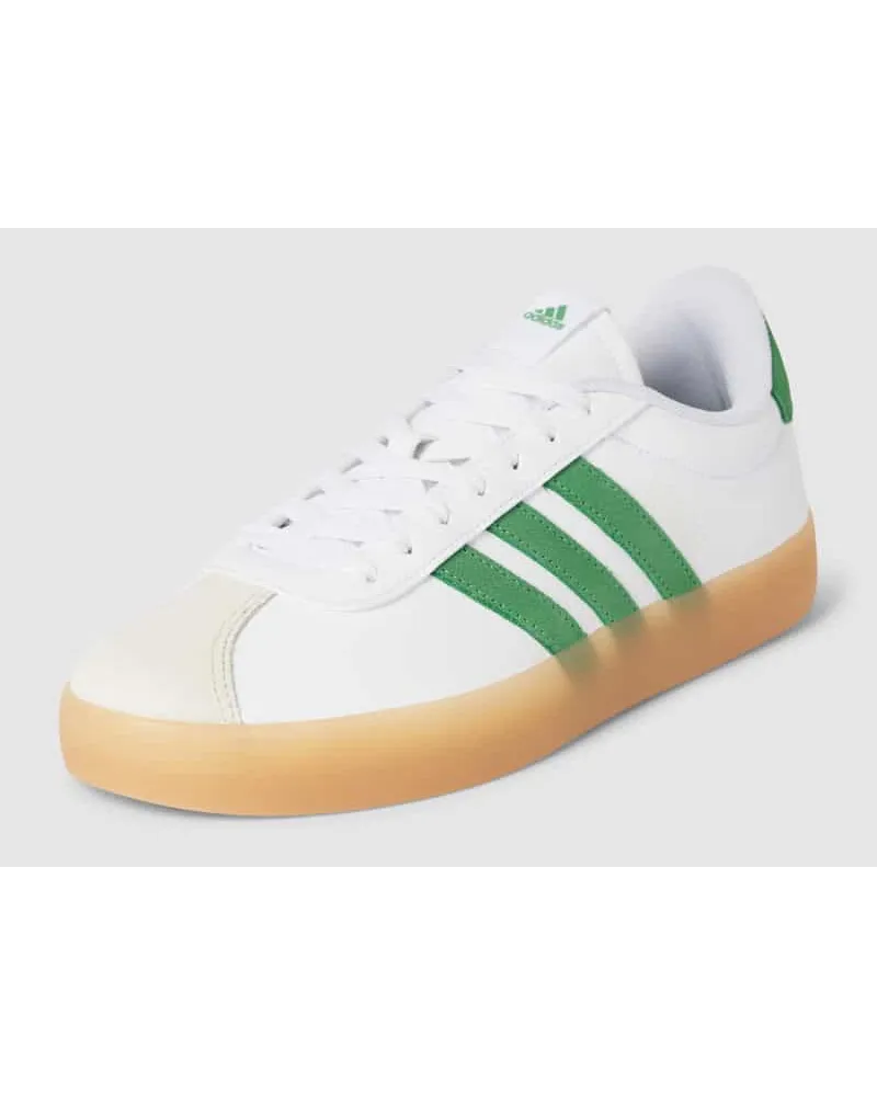 adidas Sneaker mit labeltypischen Streifen Modell 'COURT 3.0 Weiss