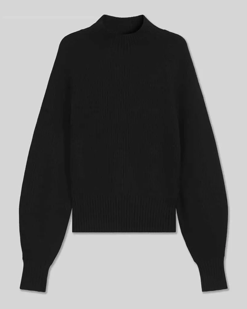HUGO BOSS Loose Fit Pullover aus Woll-Mix mit Kaschmir-Anteil Modell 'SORELLASIO Black