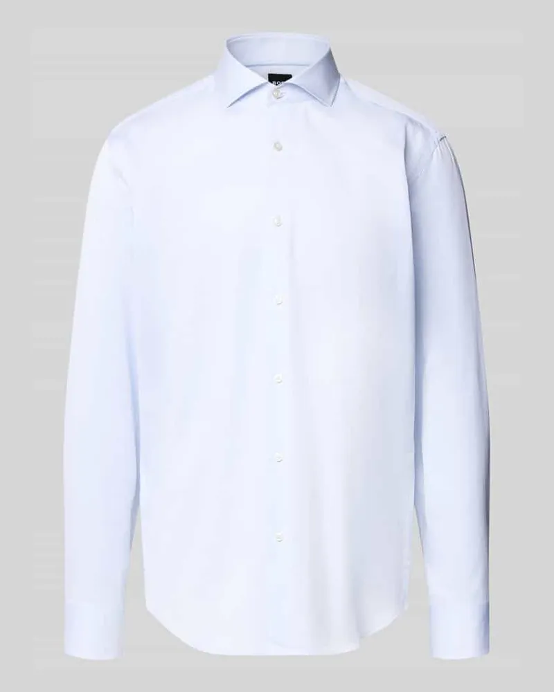 HUGO BOSS Regular Fit Businesshemd aus reiner Baumwolle Modell 'JOE Bleu