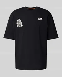 BALR. T-Shirt mit Label-Stitching Modell 'Game of the Gods Graffiti Black