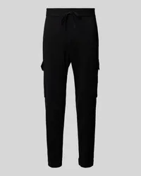 HUGO BOSS Tapered Fit Cargohose mit Gesäßtasche Modell 'Urbanex Black