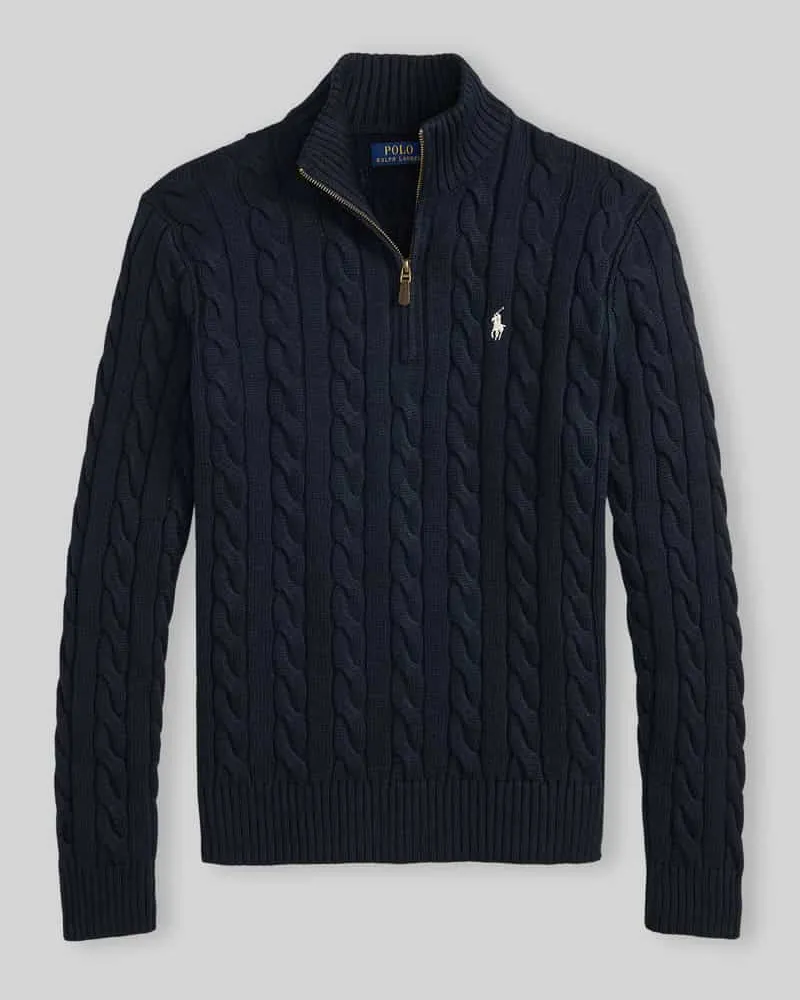 Ralph Lauren Relaxed Fit Troyer aus reiner Baumwolle Marine