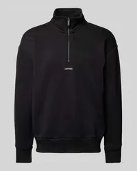 Calvin Klein Sweatshirt mit Label-Print Modell 'NANO Black