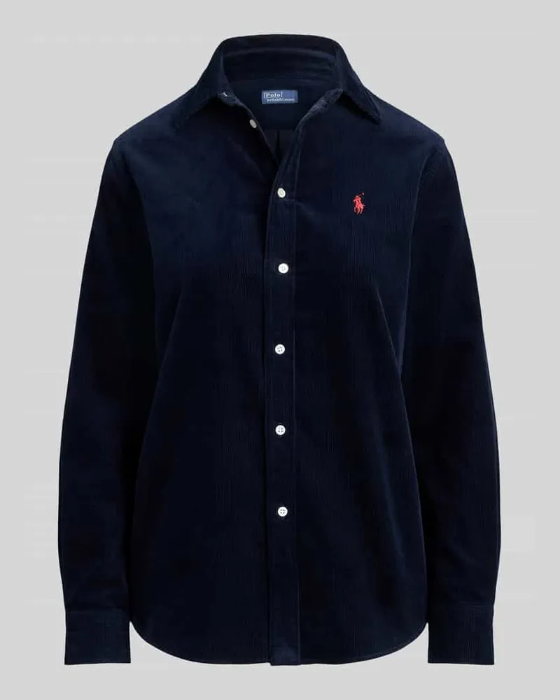 Ralph Lauren Regular Fit Hemdbluse aus reiner Baumwolle Marine