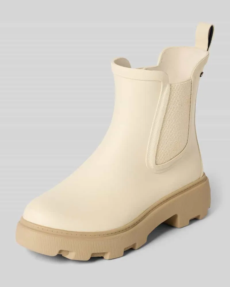 Tommy Hilfiger Gummistiefel mit profilierter Sohle Offwhite