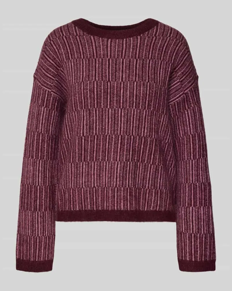 Selected Relaxed Fit Pullover aus Woll-Mix mit Alpaka-Anteil Modell 'FALVA Bordeaux