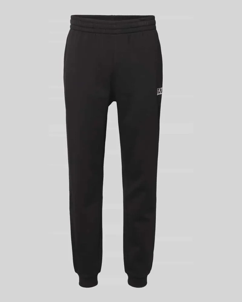 EA7 Sweatpants mit elastischem Bund Black
