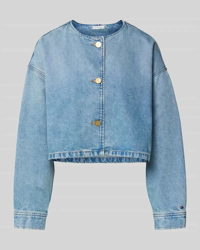 Tommy Hilfiger Regular Fit Jeansjacke aus Baumwoll-Lyocell-Mix Hellblau