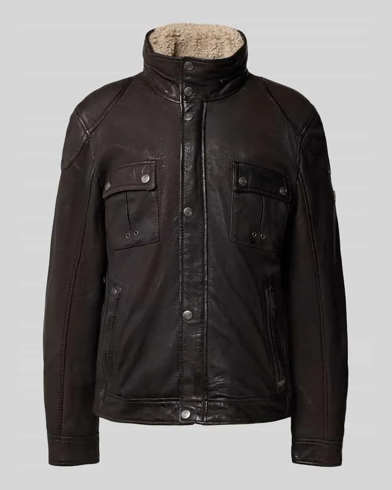 Mauritius Kunstlederjacke Modell 'GARRECK Dunkelbraun