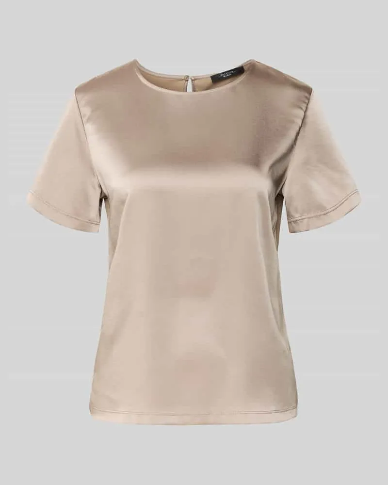 Max Mara Regular Fit T-Shirt mit Lyocell-Anteil Modell 'ZONA Sand