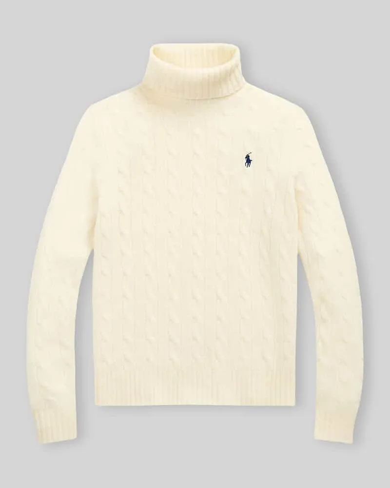 Ralph Lauren Regular Fit Rollkragenpullover aus Woll-Kaschmir-Mix Ecru
