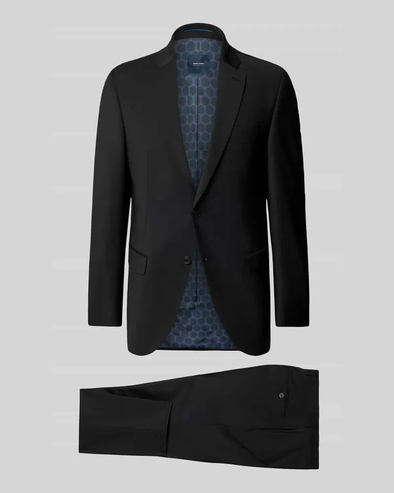 Pierre Cardin Slim Fit Anzug mit 2-Knopf-Sakko Modell 'Grant Black