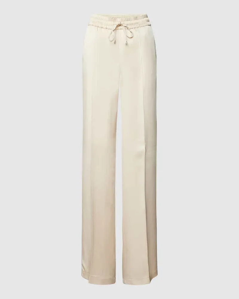 Cambio Flared Stoffhose mit Bügelfalten Modell 'AVRIL Sand