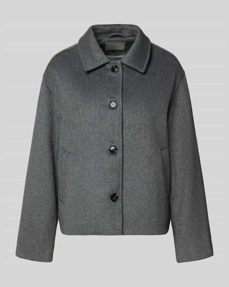 Neo Noir Wolljacke mit Umlegekragen Modell 'Hamra Anthrazit
