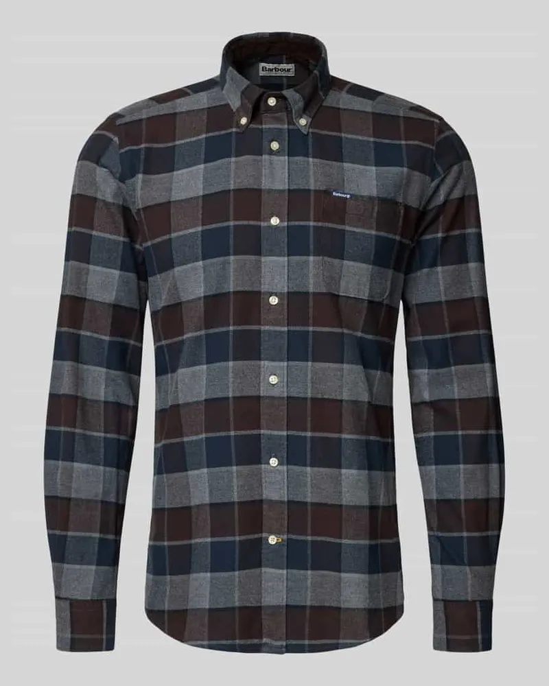 Barbour Tailored Fit Freizeithemd aus reiner Baumwolle Dunkelbraun