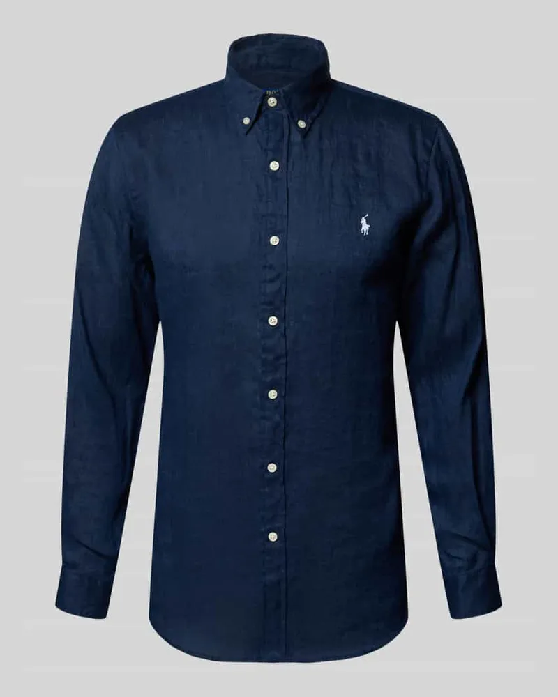 Ralph Lauren Slim Fit Freizeithemd aus reinem Leinen Marine