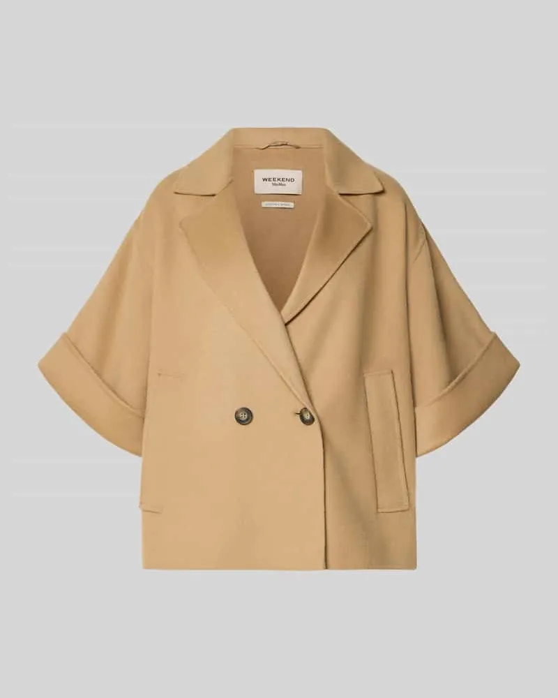 Max Mara Regular Fit Kurzmantel aus reiner Schurwolle Modell 'NEO Camel