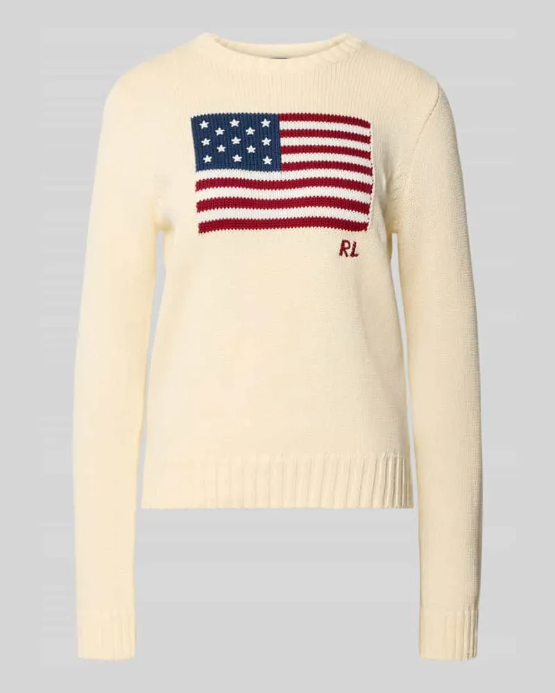 Ralph Lauren Strickpullover mit Motiv-Stitching Offwhite