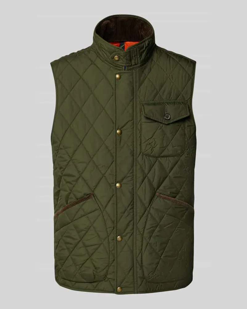 Ralph Lauren Weste mit Stehkragen Oliv