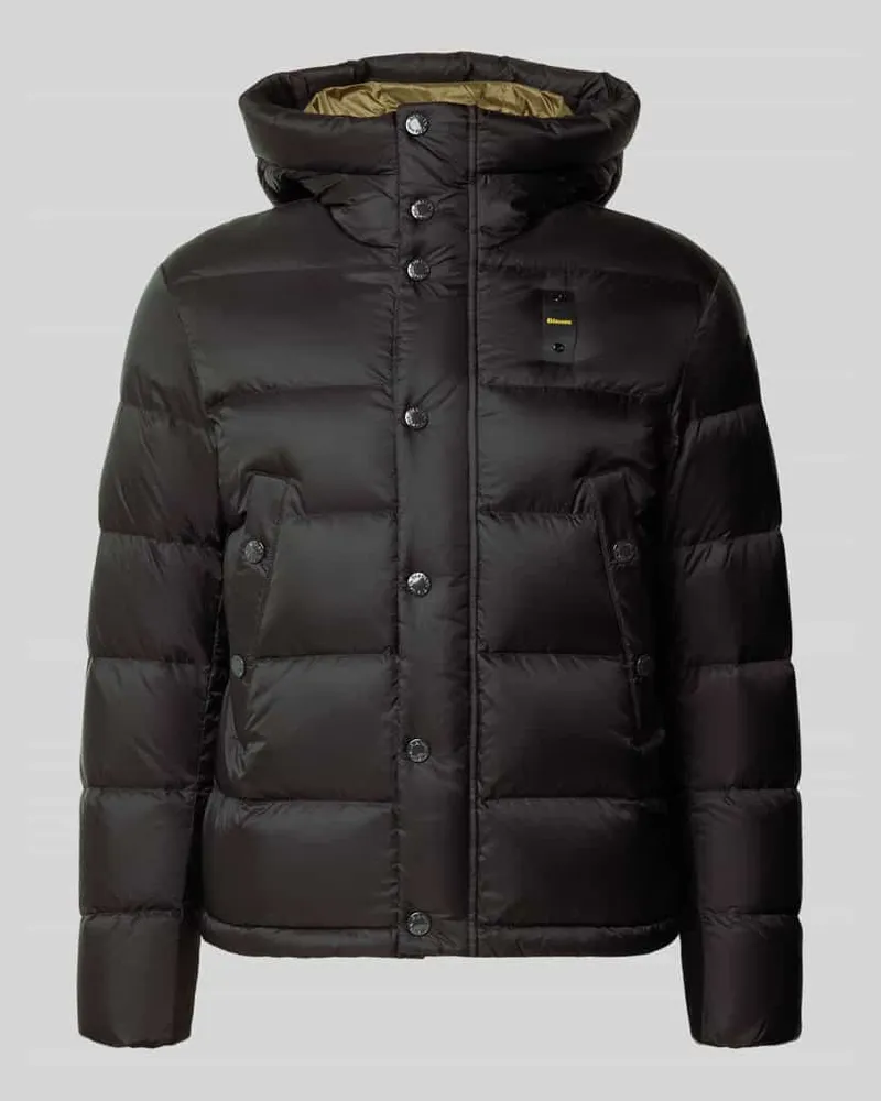 Blauer Steppjacke mit Daunen-Federn-Füllung Modell 'CLIPPER Black