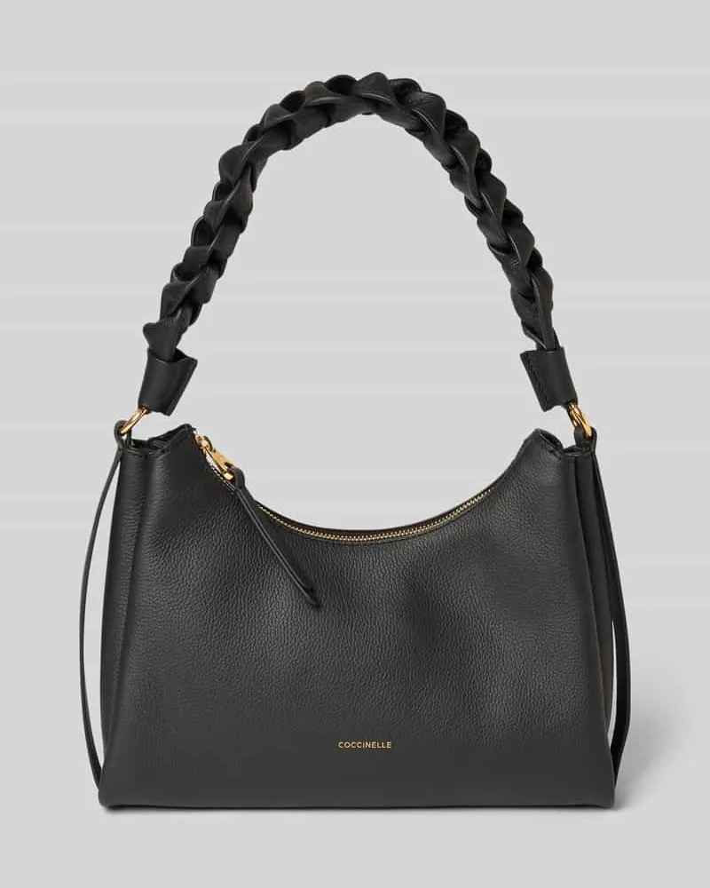 Coccinelle Handtasche mit Label-Detail Modell 'BOHEME GRANA DOUBLE HOBO Black
