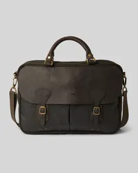 Barbour Laptoptasche mit Label-Schriftzug Oliv