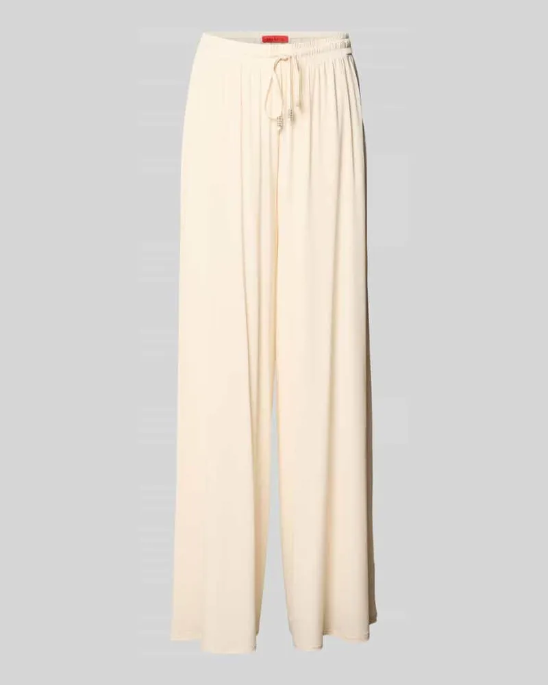 MAX&Co. Loose Fit Weite Hose aus Viskose-Mix Modell 'FULMINE Ecru