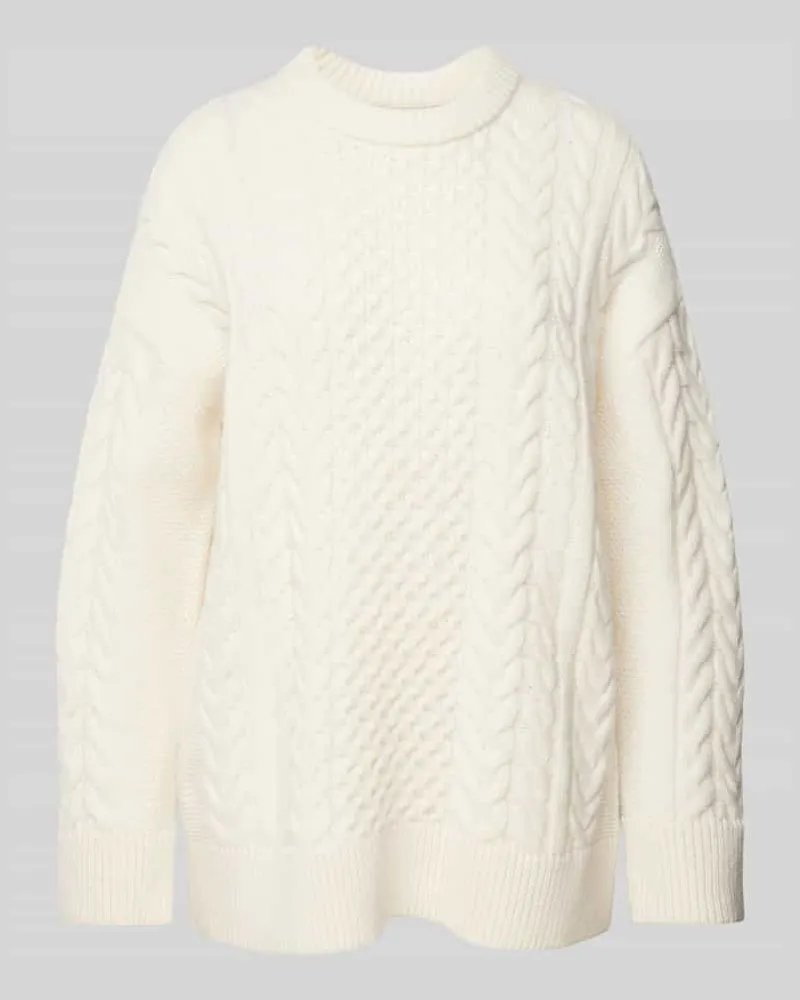 Armedangels Strickpullover mit Zopfmuster Modell 'BERFINAA CABLE Offwhite
