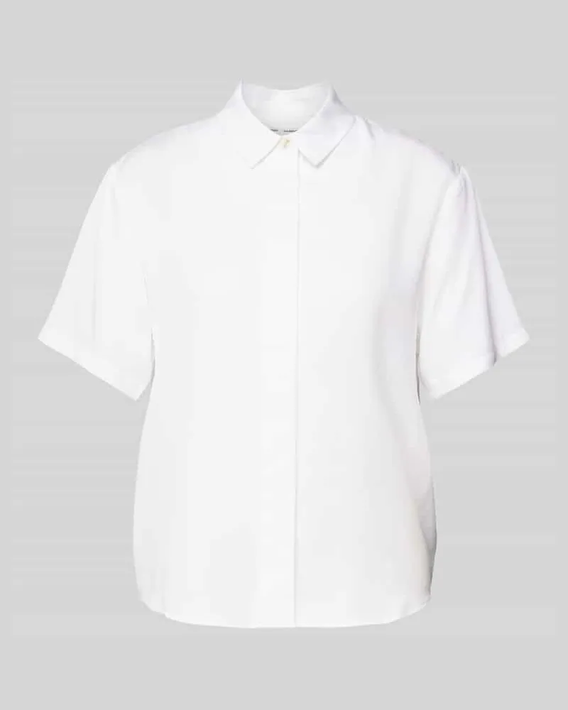 Samsøe & Samsøe Regular Fit Blusenshirt mit Umlegekragen Modell 'MINA Weiss