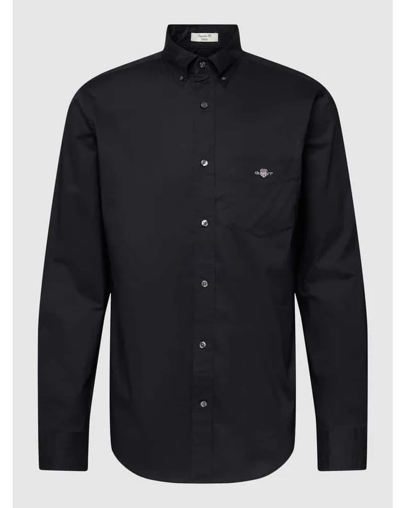Gant Regular Fit Freizeithemd mit Brusttasche Modell 'POPLIN Black