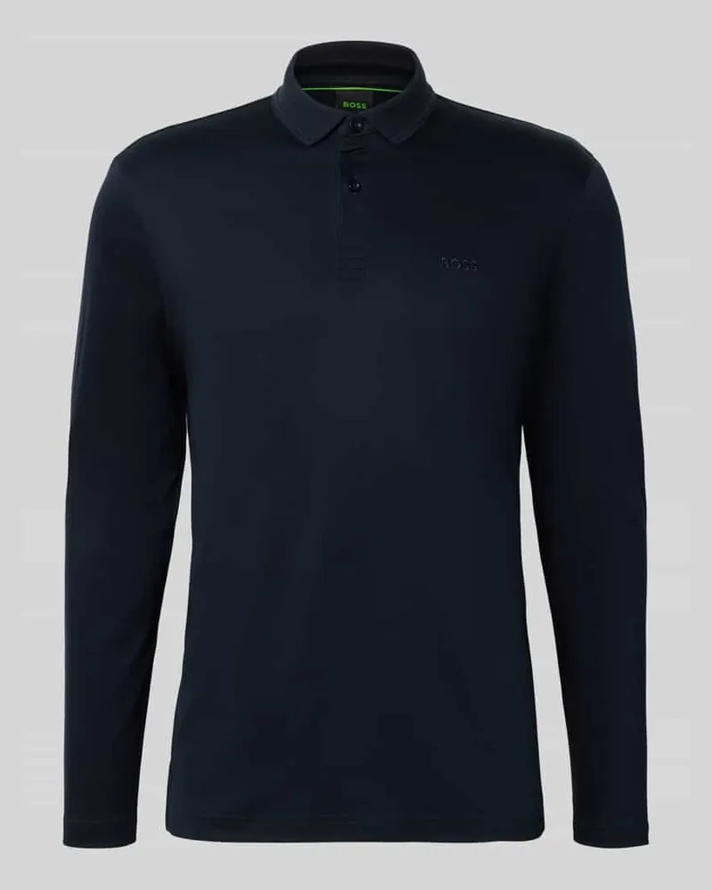 HUGO BOSS Regular Fit Poloshirt aus reiner Baumwolle Modell 'PIROL Dunkelblau