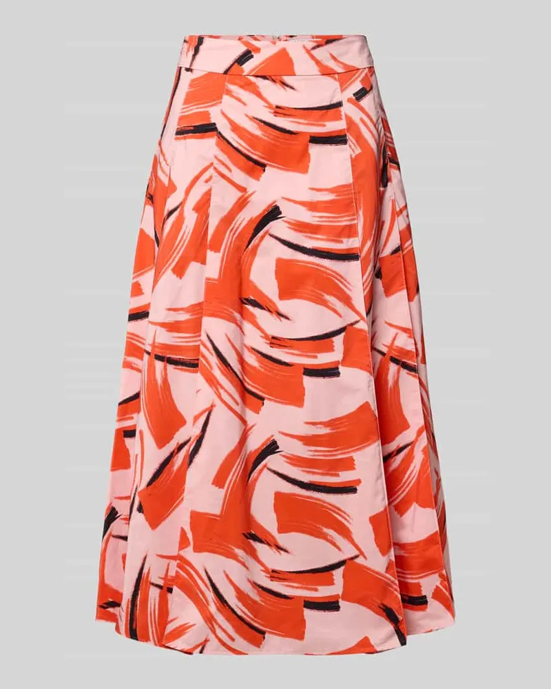 Essentiel Ausgestellter Midi-Rock mit verdecktem Reißverschluss Modell 'JAELYN Rosa