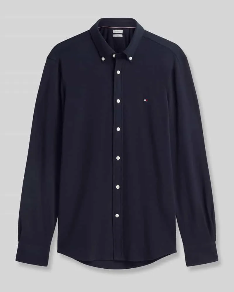 Tommy Hilfiger Slim Fit Freizeithemd mit Logo-Stickerei Marine
