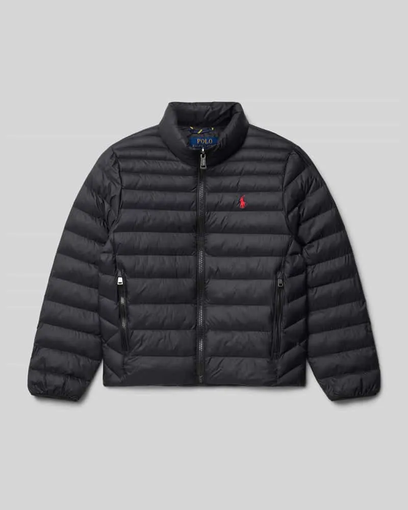Ralph Lauren Steppjacke mit Stehkragen und Label-Stitching Black