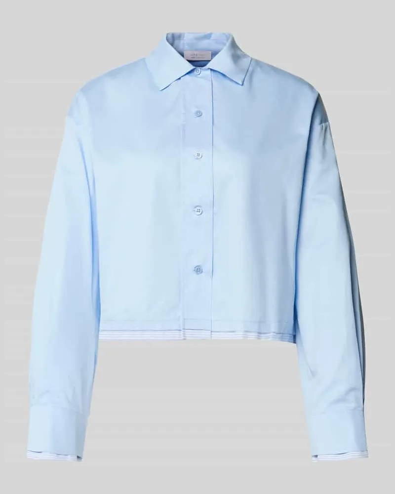Rich&Royal Cropped Bluse in Layering-Optik Hellblau