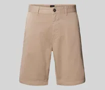 Slim Fit Chinoshorts mit Gürtelschlaufen