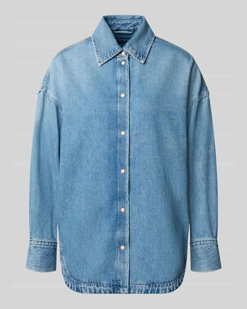 HUGO BOSS Oversized Hemdjacke aus Baumwoll-Denim Modell 'C_OVERSHIRT 4.0 Blau