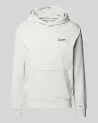 Pepe Jeans Hoodie mit Label-Print Modell 'SAM Hellgrau