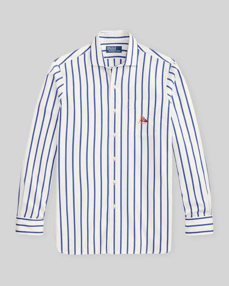 Ralph Lauren Relaxed Fit Freizeithemd aus reiner Baumwolle Weiss