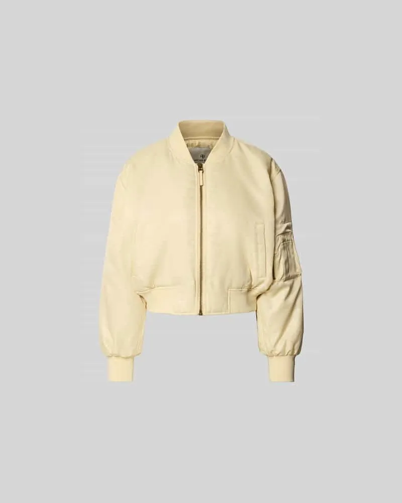 Anine Bing Bomberjacke mit Stehkragen Offwhite