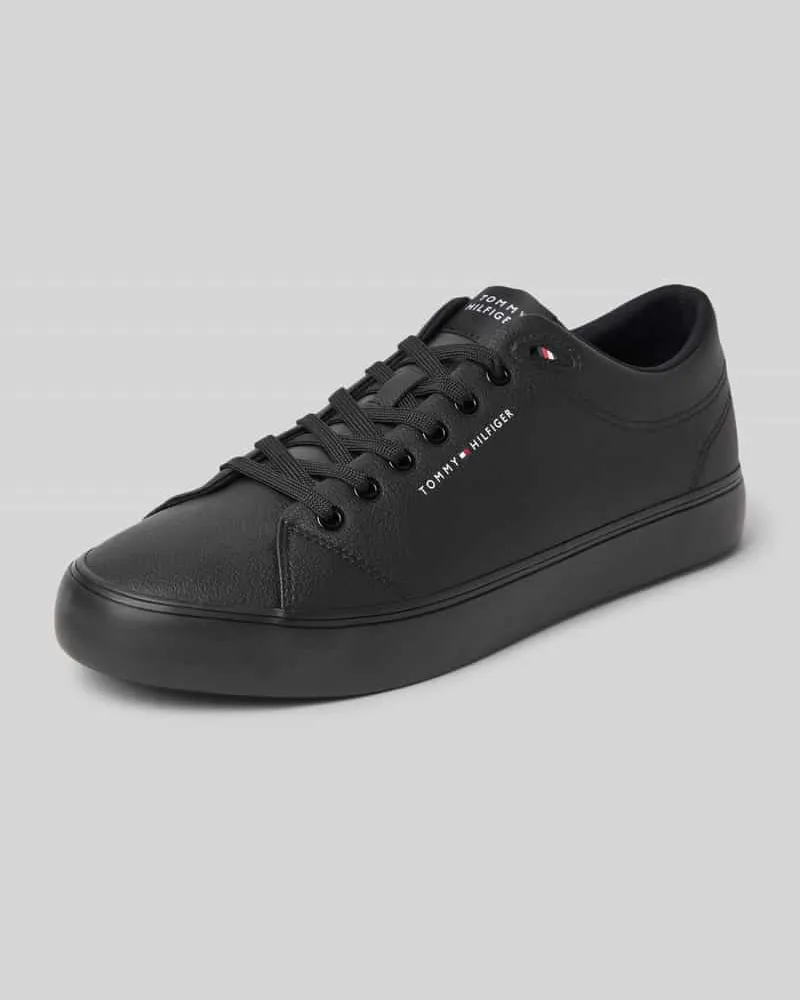 Tommy Hilfiger Low Top Sneaker aus reinem Leder Black