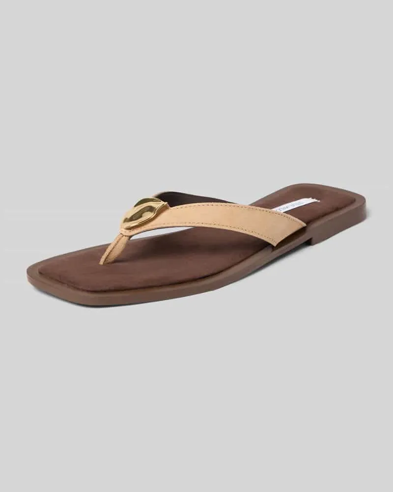 Steve Madden Zehentrenner aus Leder mit Blockabsatz Modell 'MEIRA Sand